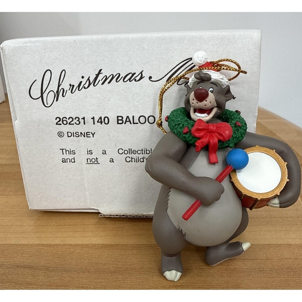 Disney Christmas Magic 26231- 140‎ Baloo Ornament Collectible By Grolier 1990's